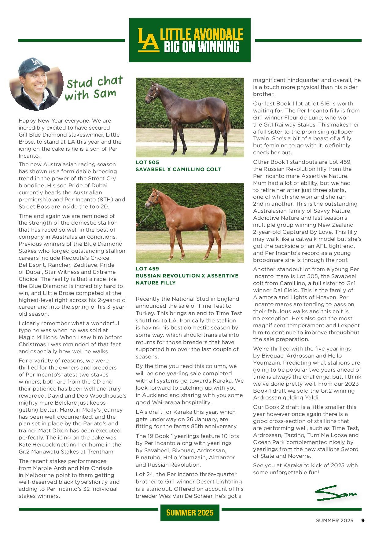 Owners Bulletin Sams Chat Jan 25